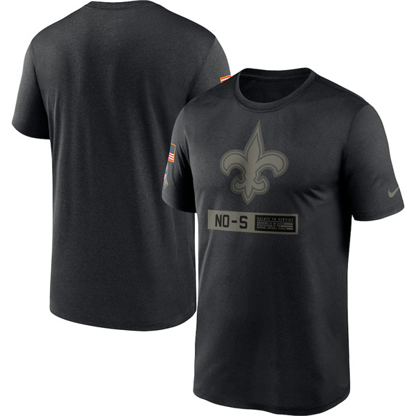Men's New Orleans Saints Black NFL 2020 Salute To Service Performance T-Shirt Men's New Orleans Saints Black NFL 2020 Salute To Service Performance T-Shirt